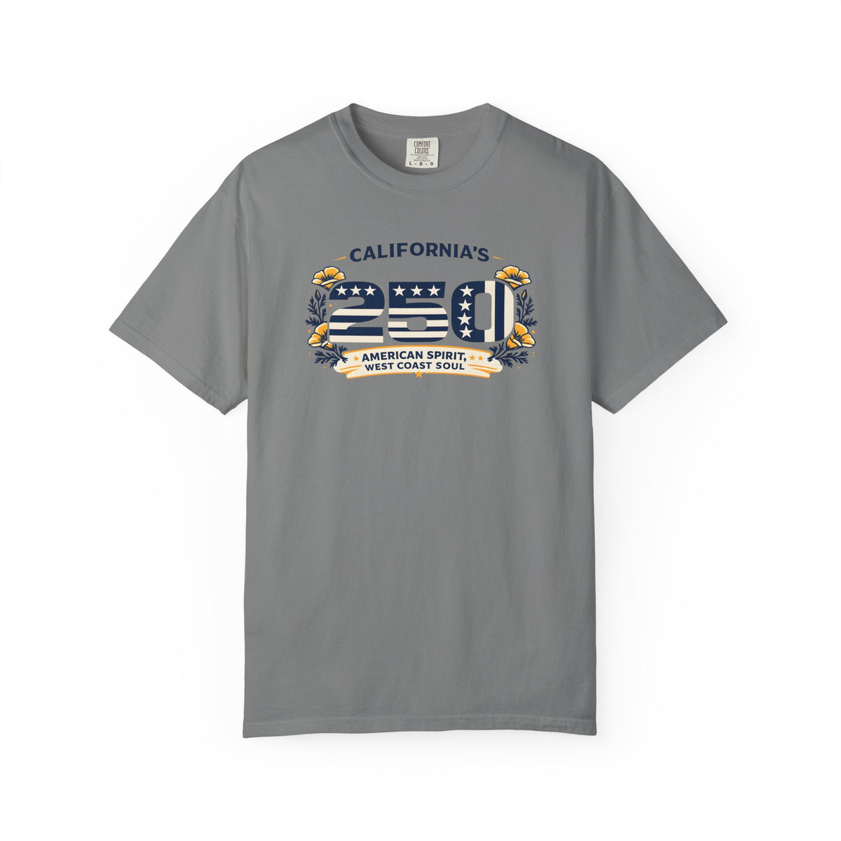 California 250 Retro Flag Graphic T-Shirt | West Coast Spirit