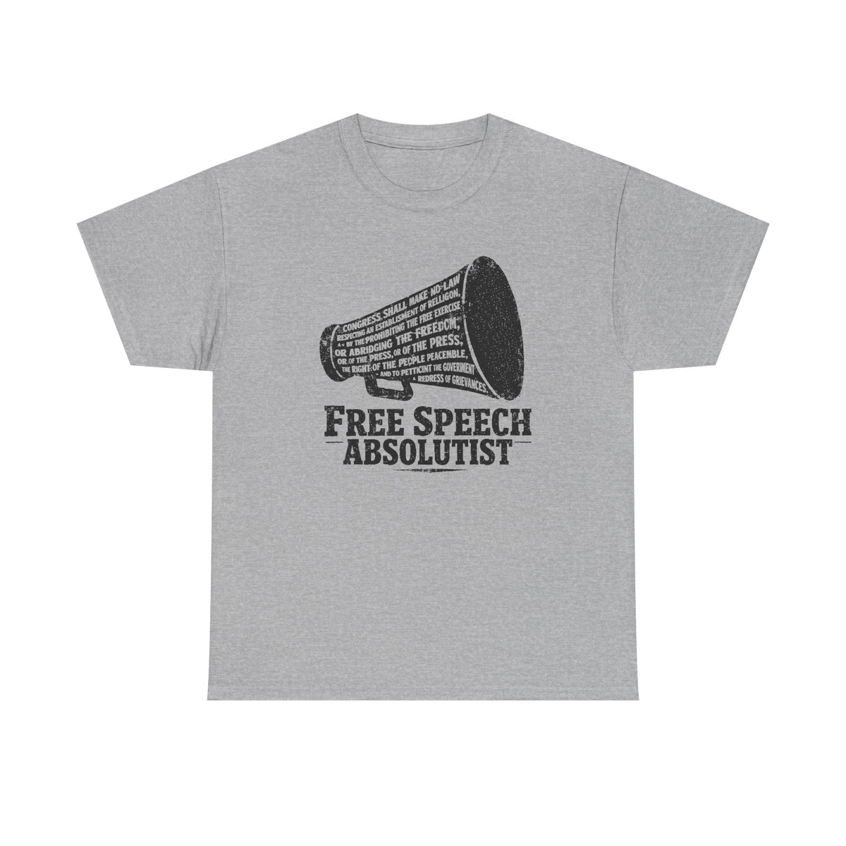 Free Speech Absolutist T-Shirt — Vintage Megaphone Graphic Tee