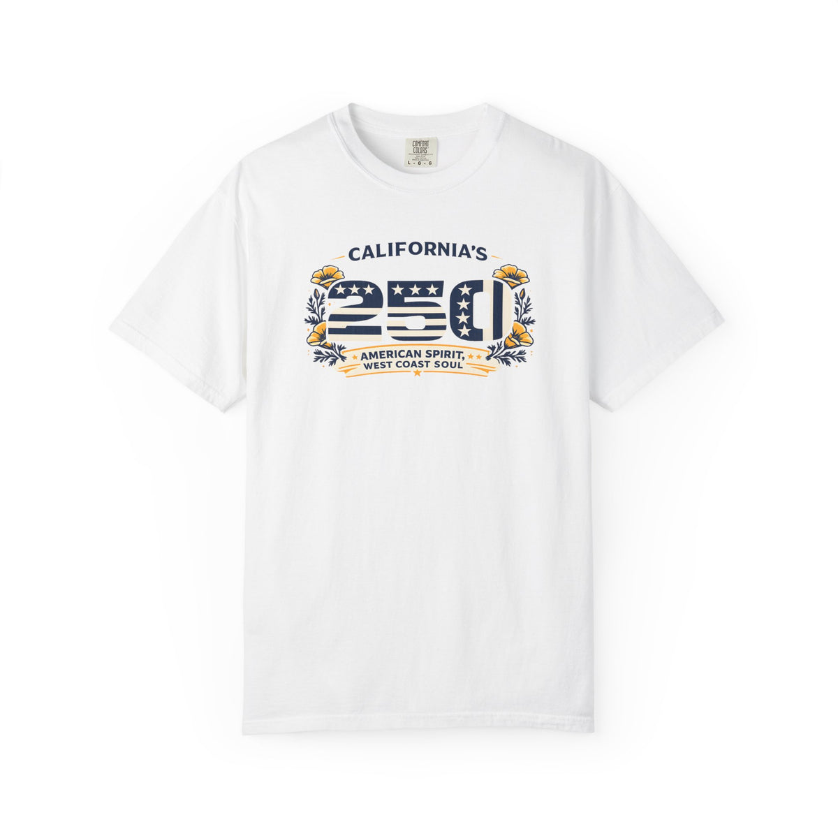 California 250 Retro Flag Graphic T-Shirt | West Coast Spirit