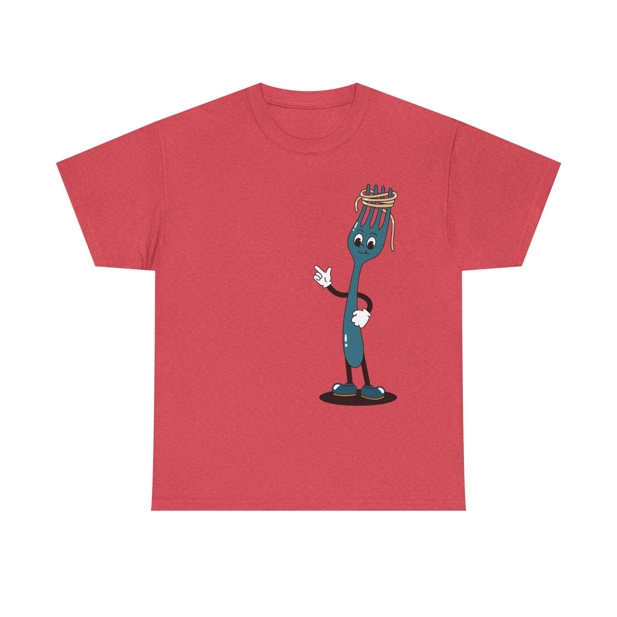 Quirky Fork Cartoon T-Shirt