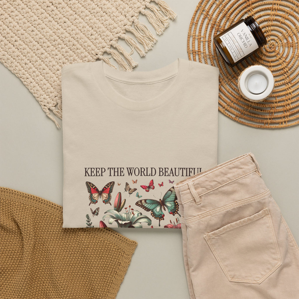 "Keep the World Beautiful, Water Your Damn Plants" Floral Graphic Tee