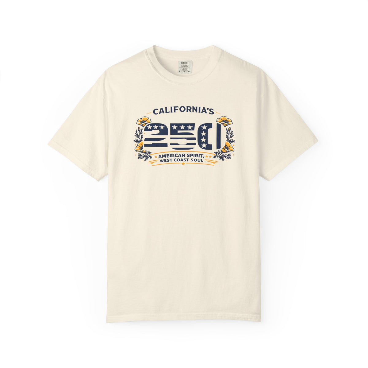 California 250 Retro Flag Graphic T-Shirt | West Coast Spirit