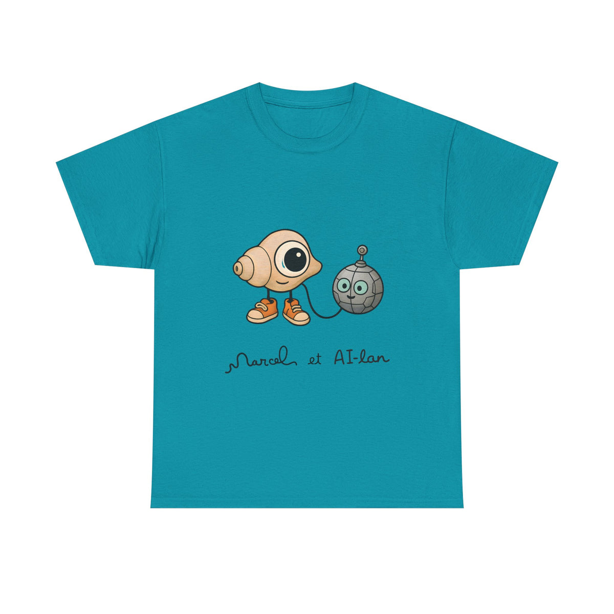 Marcel and Pet Alan |  Robot Dadaism T-Shirt