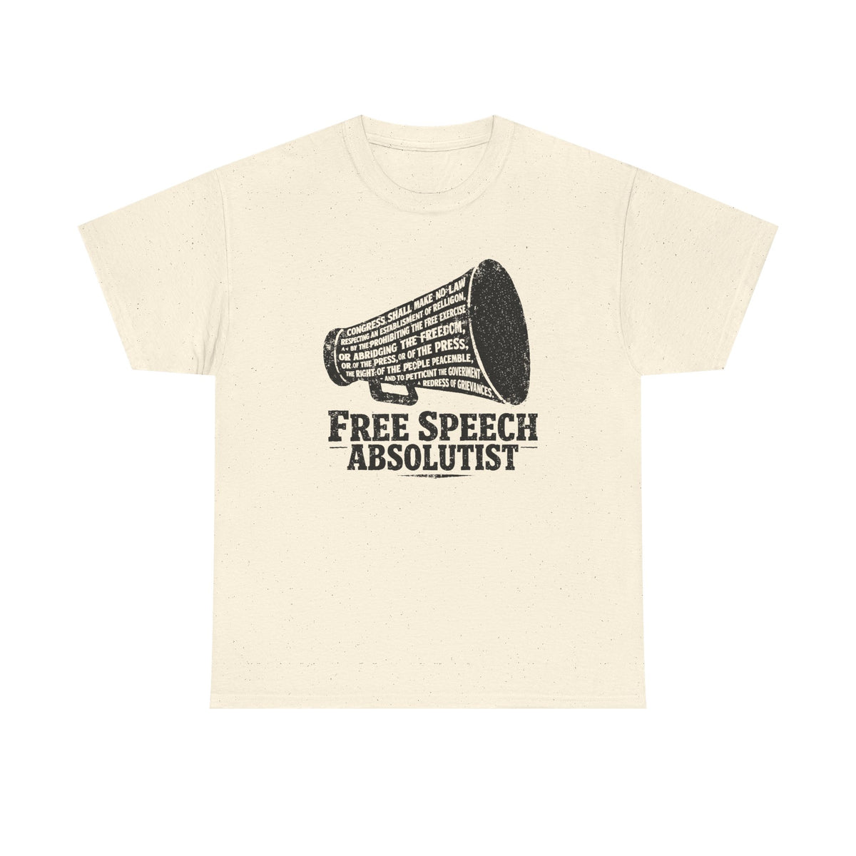 Free Speech Absolutist T-Shirt — Vintage Megaphone Graphic Tee