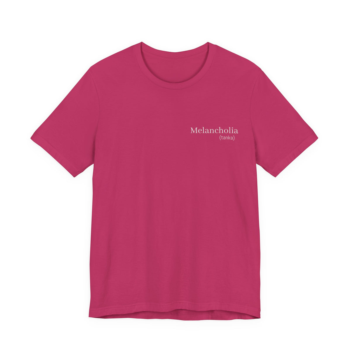 Melancholia - (tanka)  |  Wearable Literature Tee