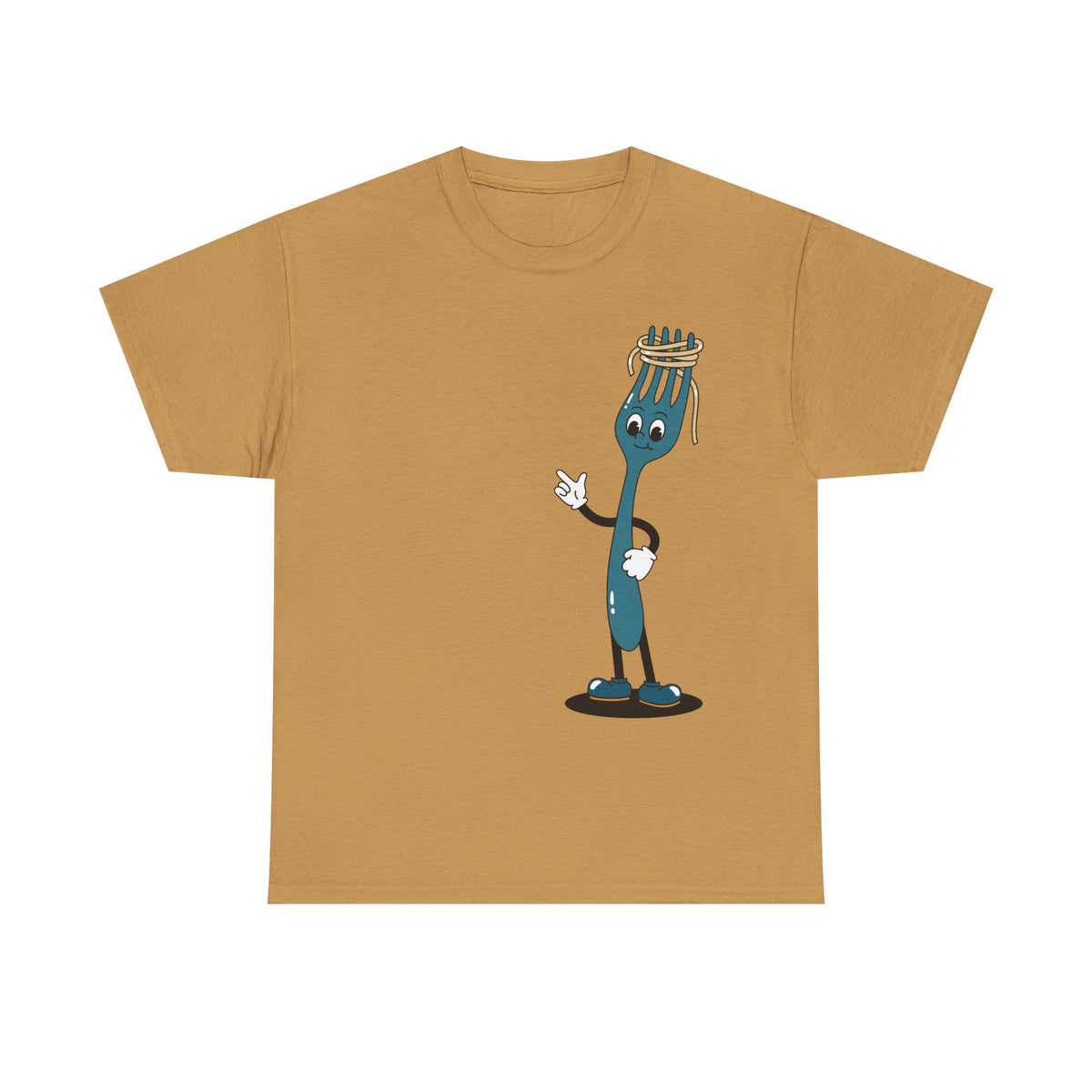 Quirky Fork Cartoon T-Shirt