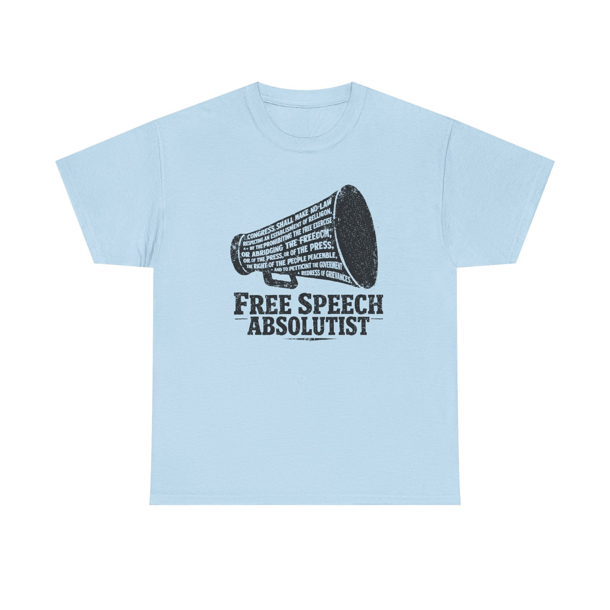 Free Speech Absolutist T-Shirt — Vintage Megaphone Graphic Tee