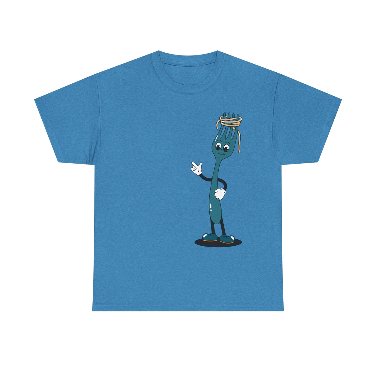 Quirky Fork Cartoon T-Shirt
