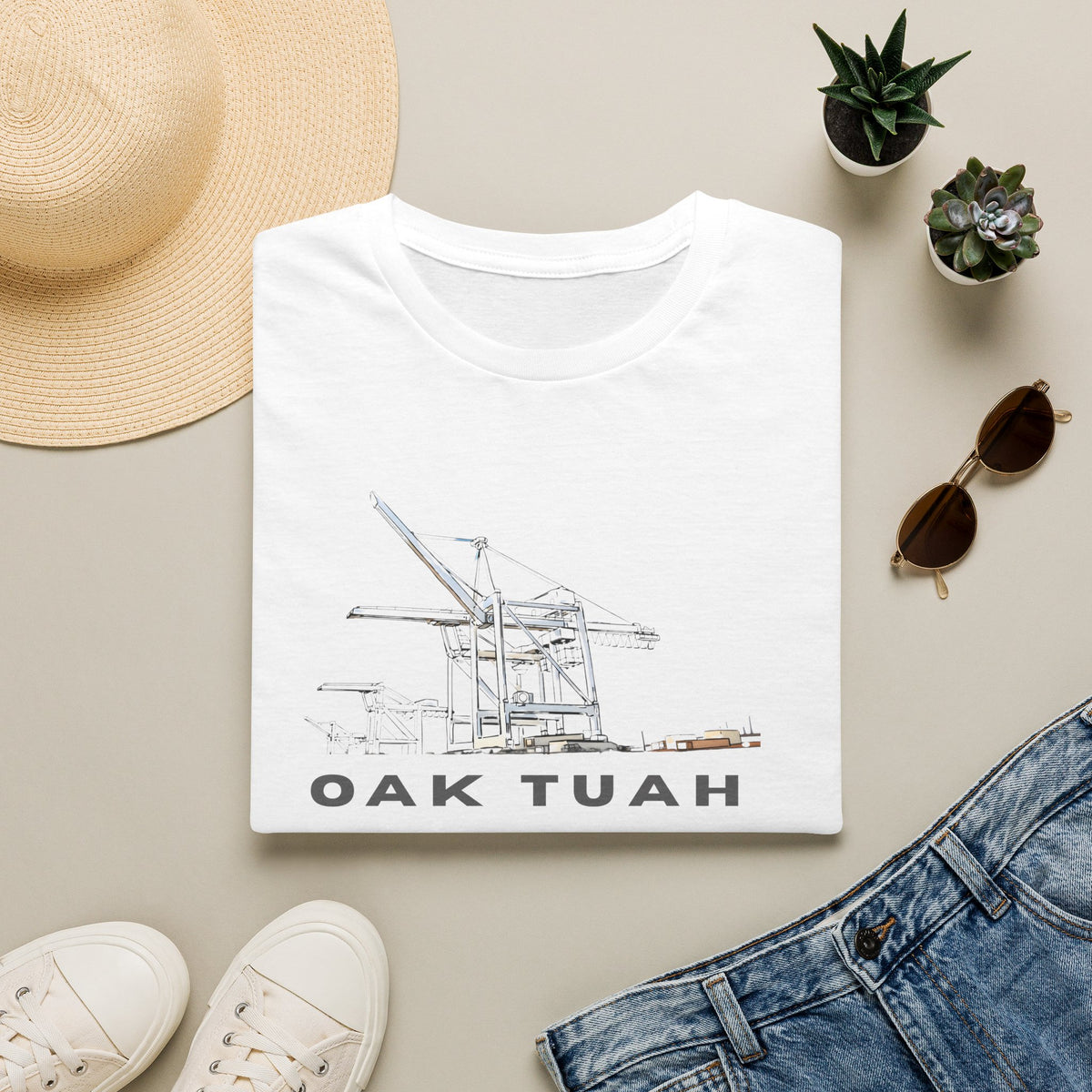 Oak Tuah Crane Sketch T-Shirt