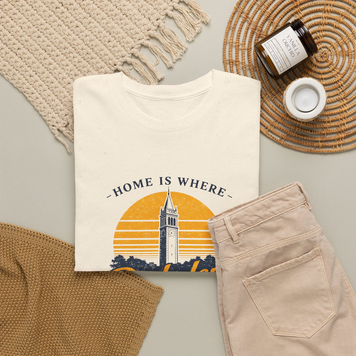 Berkeley Is Tee — 'Home Is Where' Campanile Retro Sunset T-Shirt