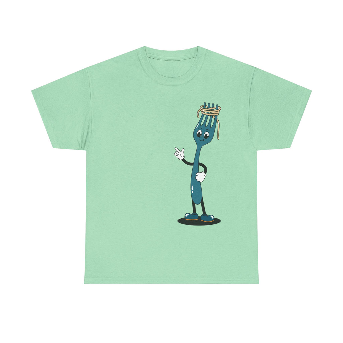 Quirky Fork Cartoon T-Shirt