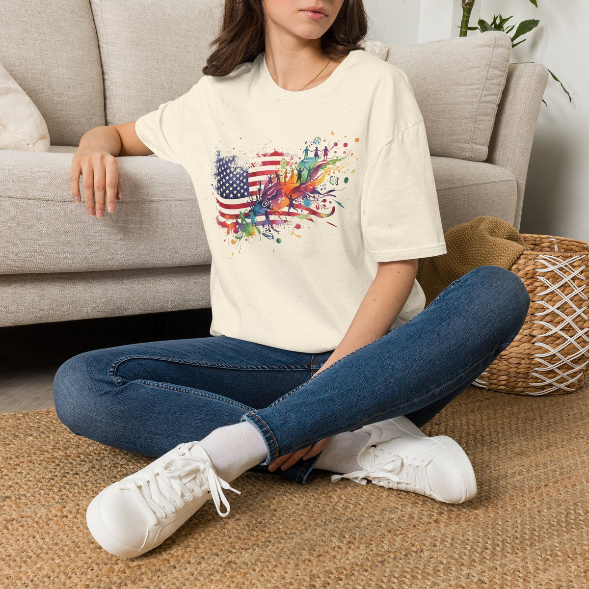 American Flag Watercolor T-Shirt | USA 250
