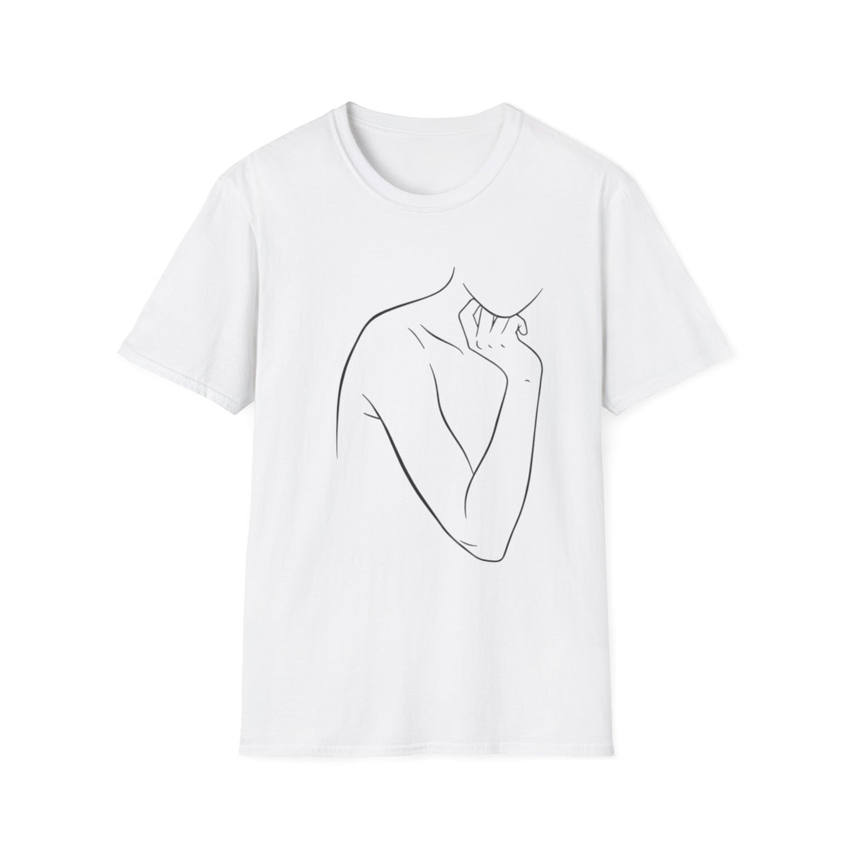Minimal Line Art Female Silhouette T-Shirt