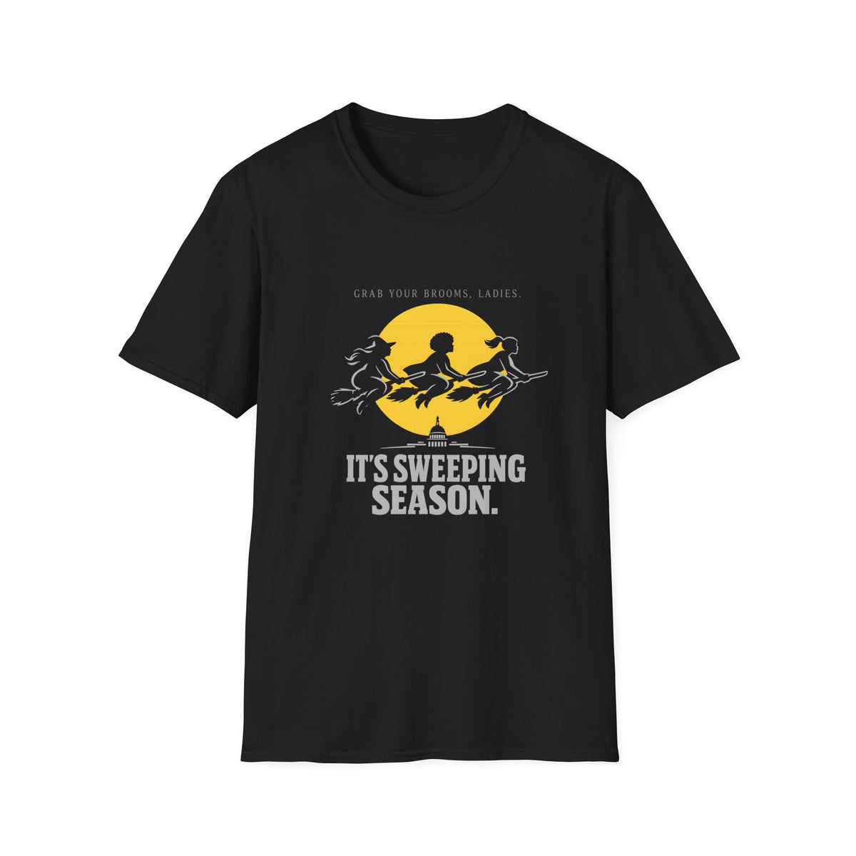 Grab Your Brooms, Ladies- Halloween Femme Tee