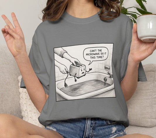 Toaster Bathtub Sarcastic Comic Shirt