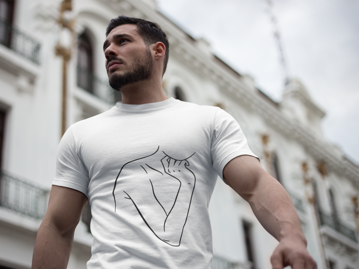 Minimal Line Art Female Silhouette T-Shirt