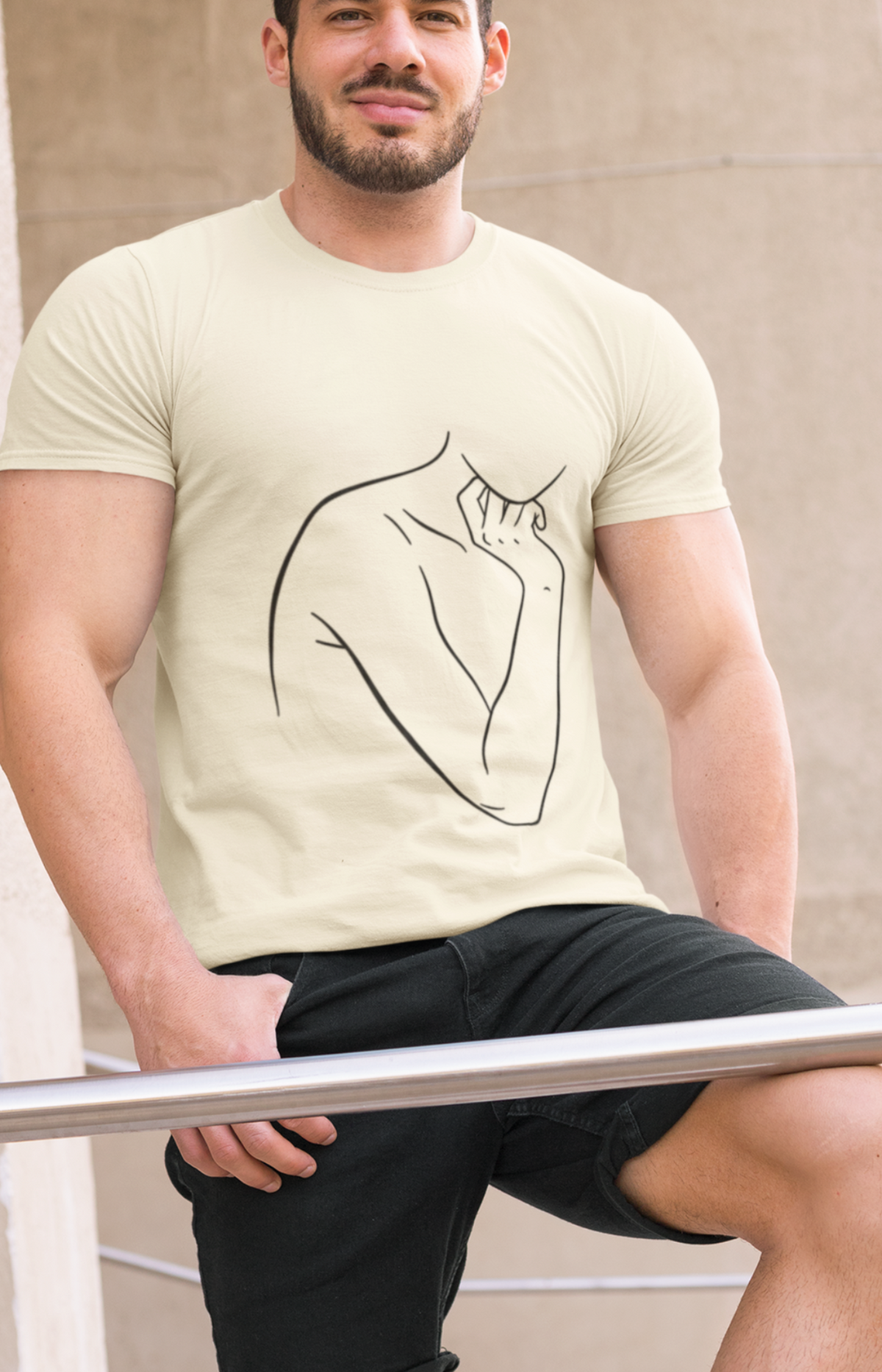 Minimal Line Art Female Silhouette T-Shirt