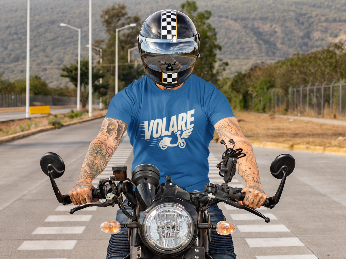 Volare Scooter T‑Shirt — Vintage Vespa Ride Graphic Tee