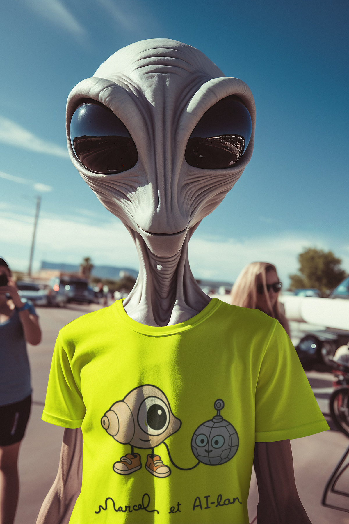 Marcel and Pet Alan |  Robot Dadaism T-Shirt