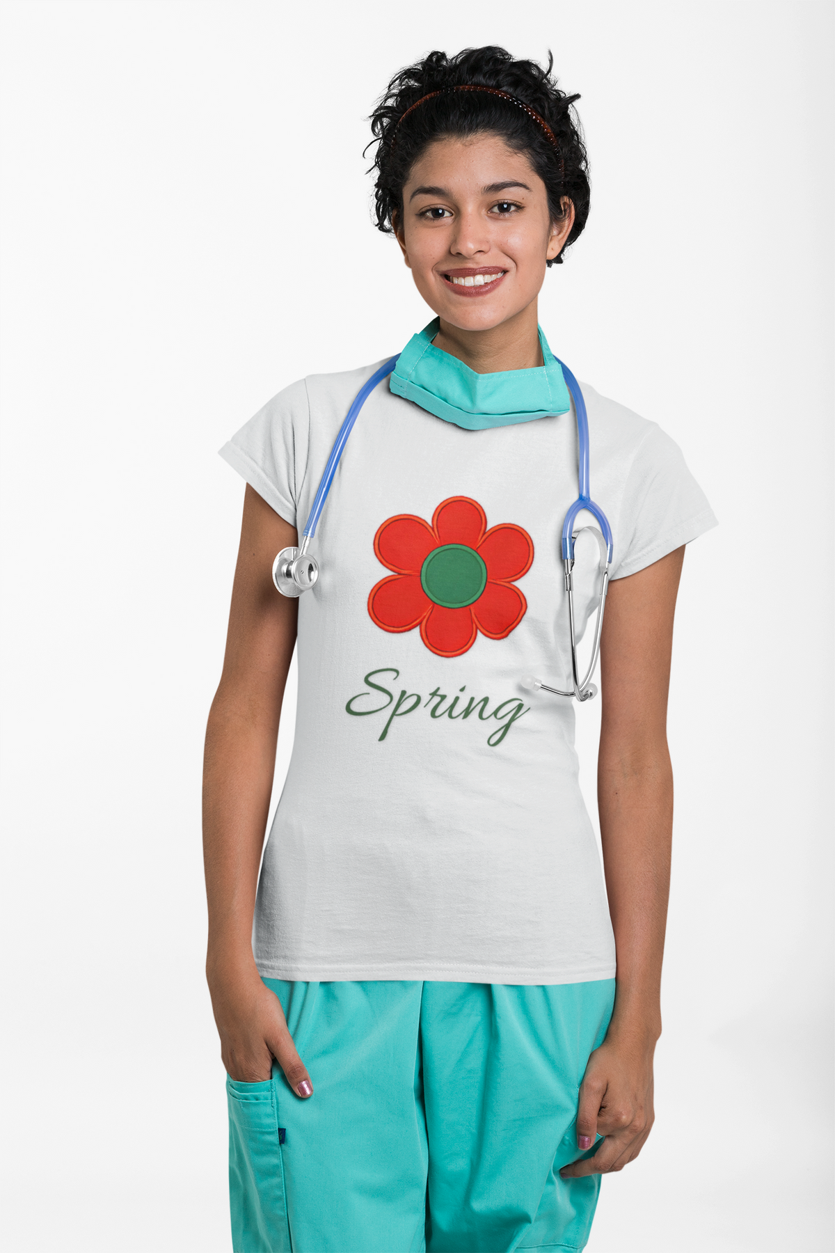 Red Floral Spring T-Shirt