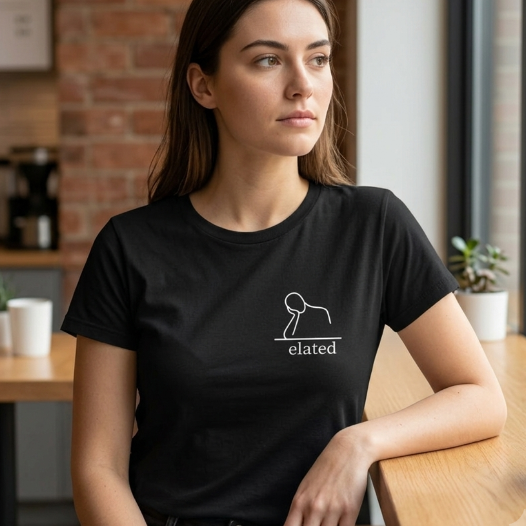 Ironic Elated Minimalist Graphic Tee