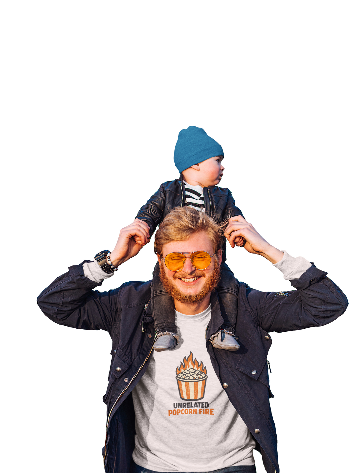 Unrelated Popcorn Fire Sarcastic Graphic Tee