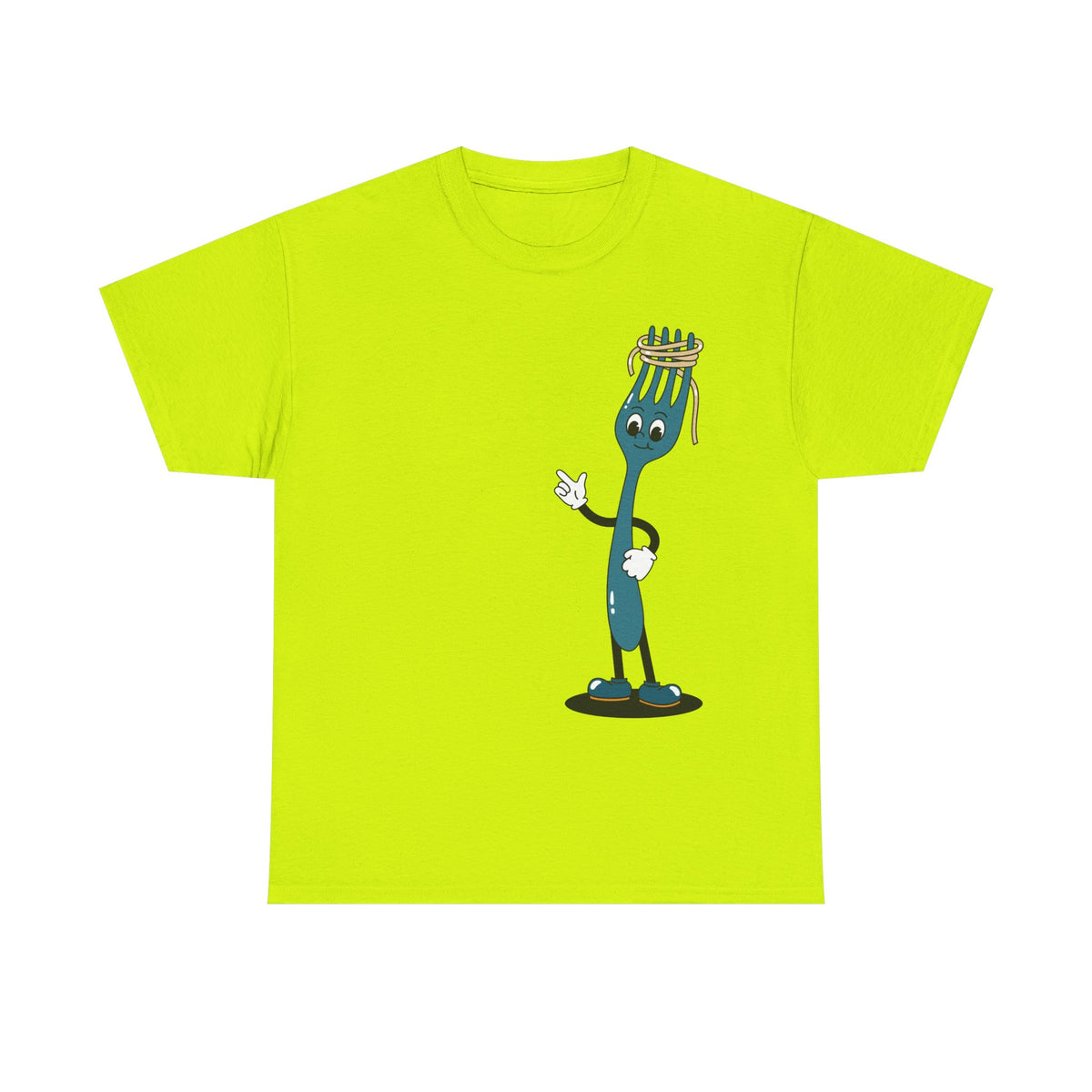 Quirky Fork Cartoon T-Shirt