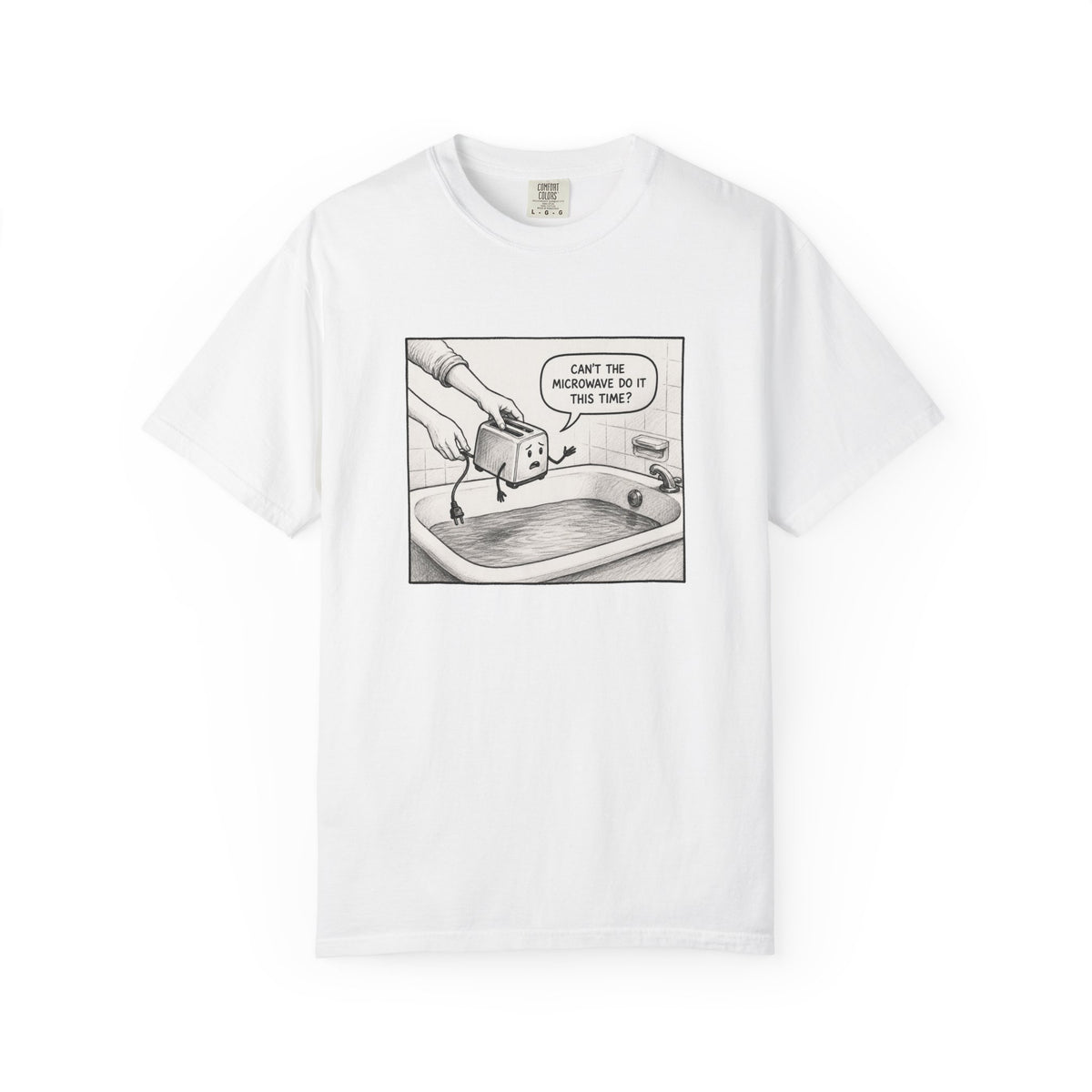 Toaster Bathtub Sarcastic Comic Shirt