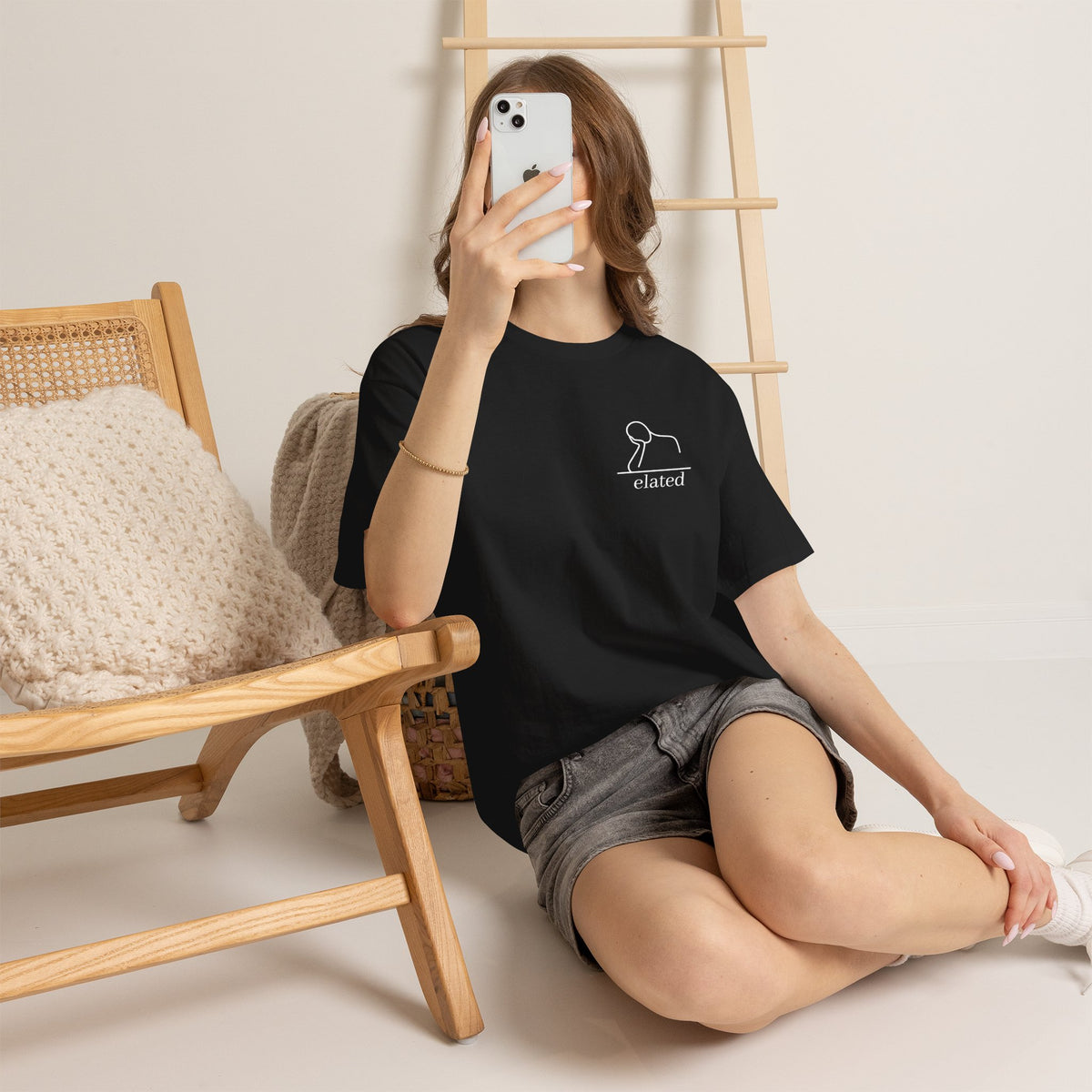 Ironic Elated Minimalist Graphic Tee