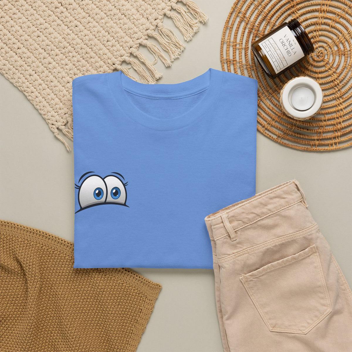 Peeking Eyes Cartoon T-Shirt