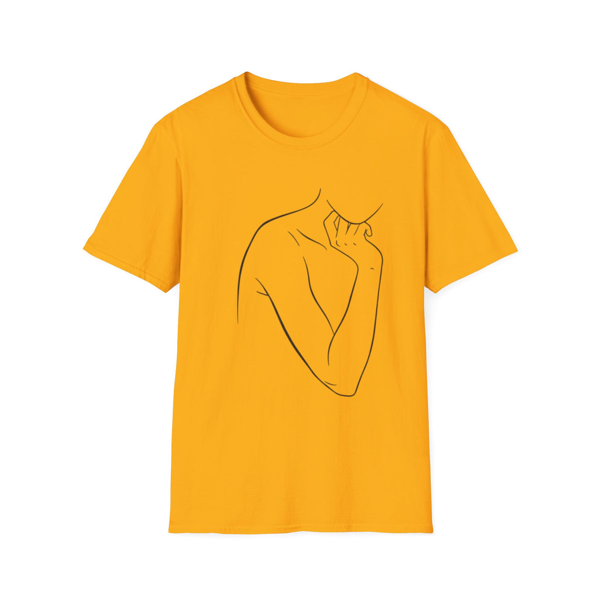 Minimal Line Art Female Silhouette T-Shirt