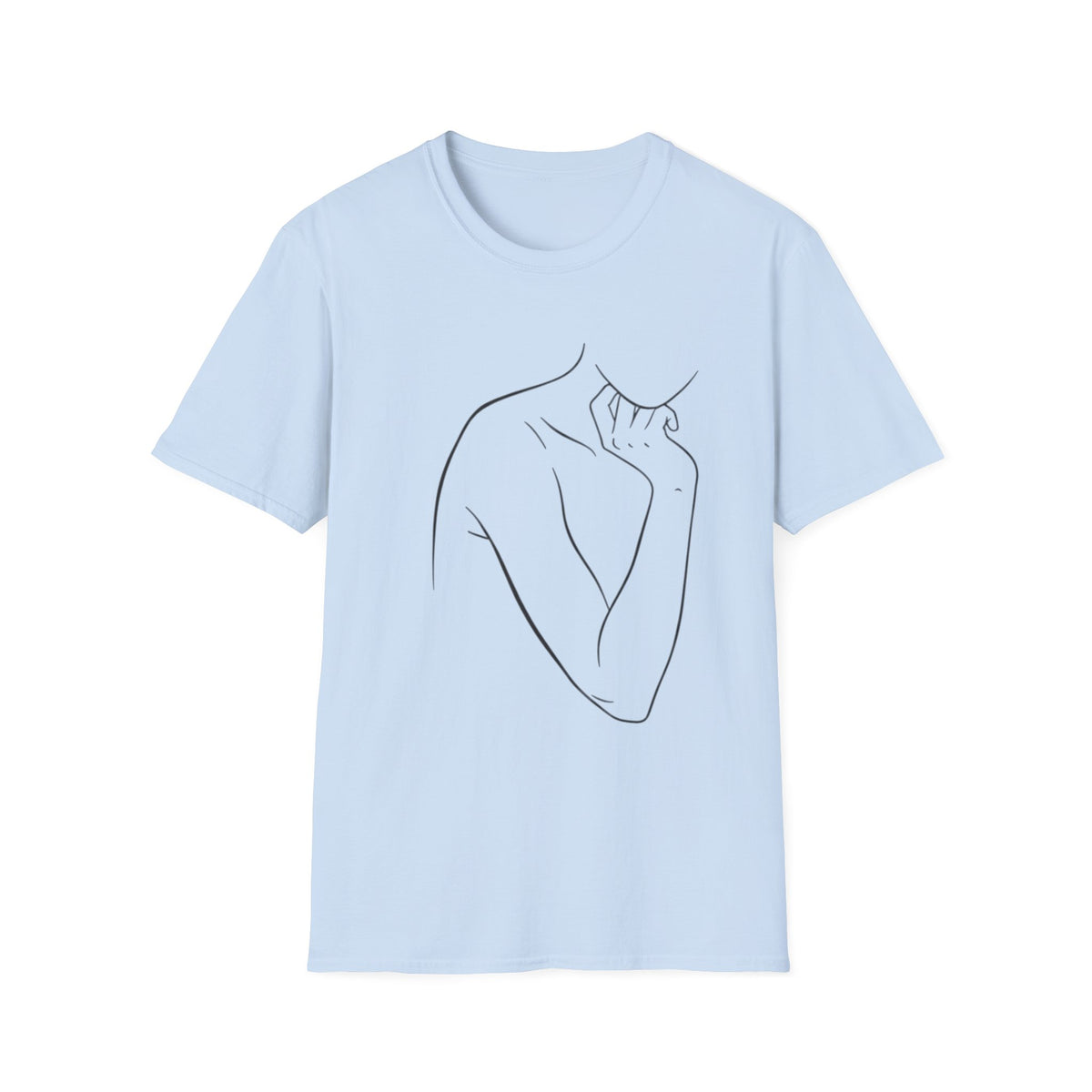 Minimal Line Art Female Silhouette T-Shirt
