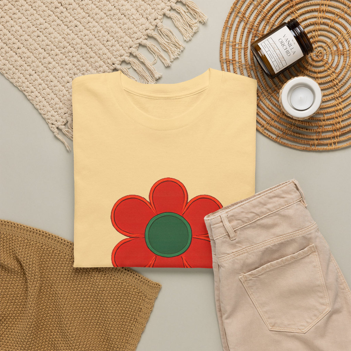 Red Floral Spring T-Shirt