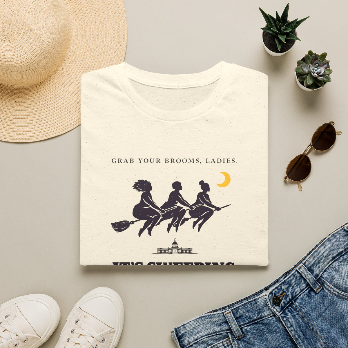 Witches on Brooms T-Shirt — Halloween Tee