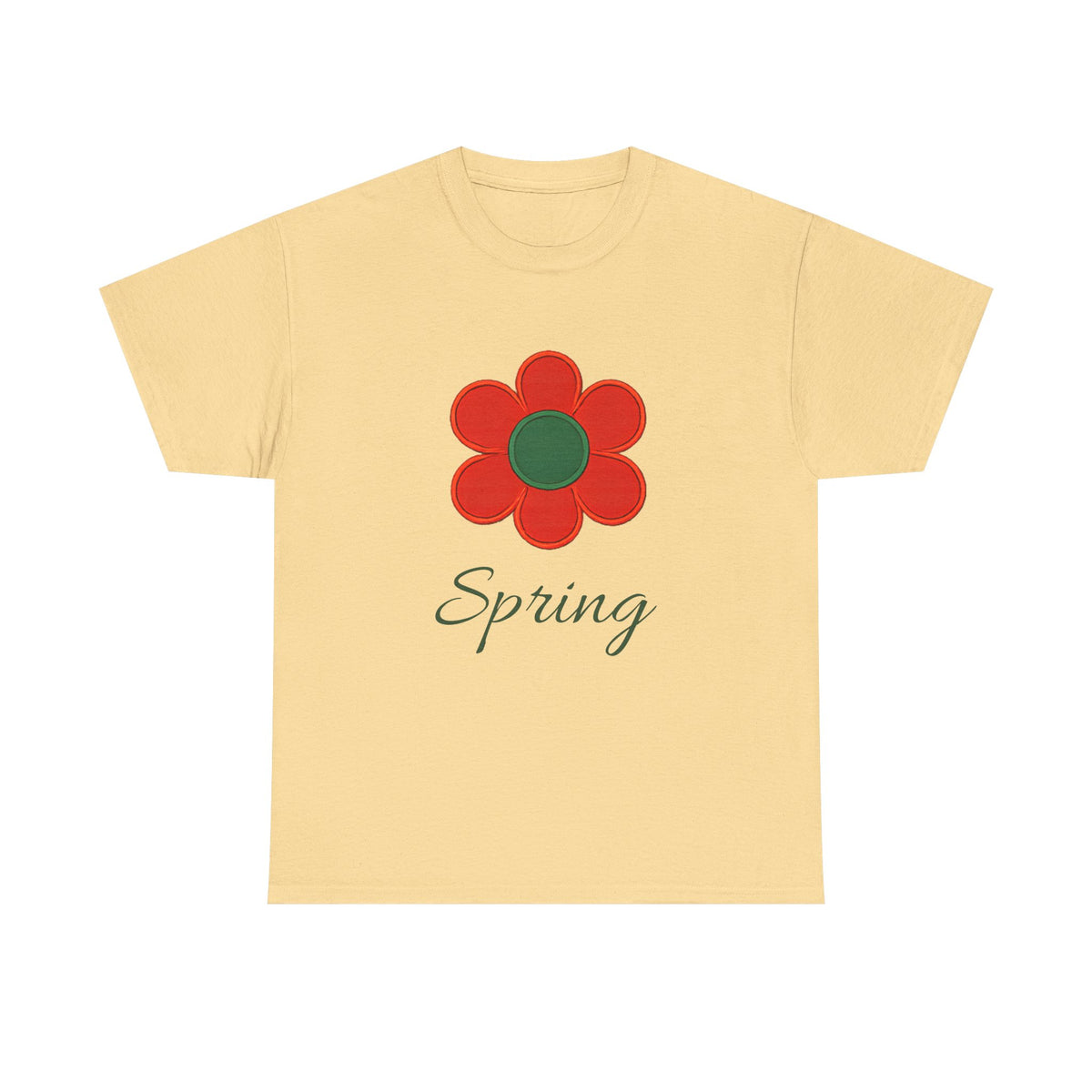 Red Floral Spring T-Shirt