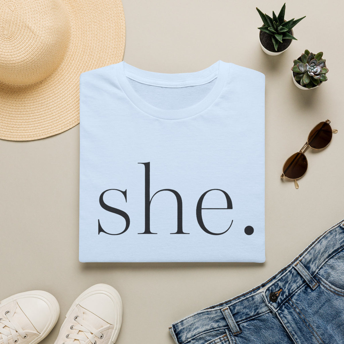 Minimalist Feminine Statement T‑Shirt