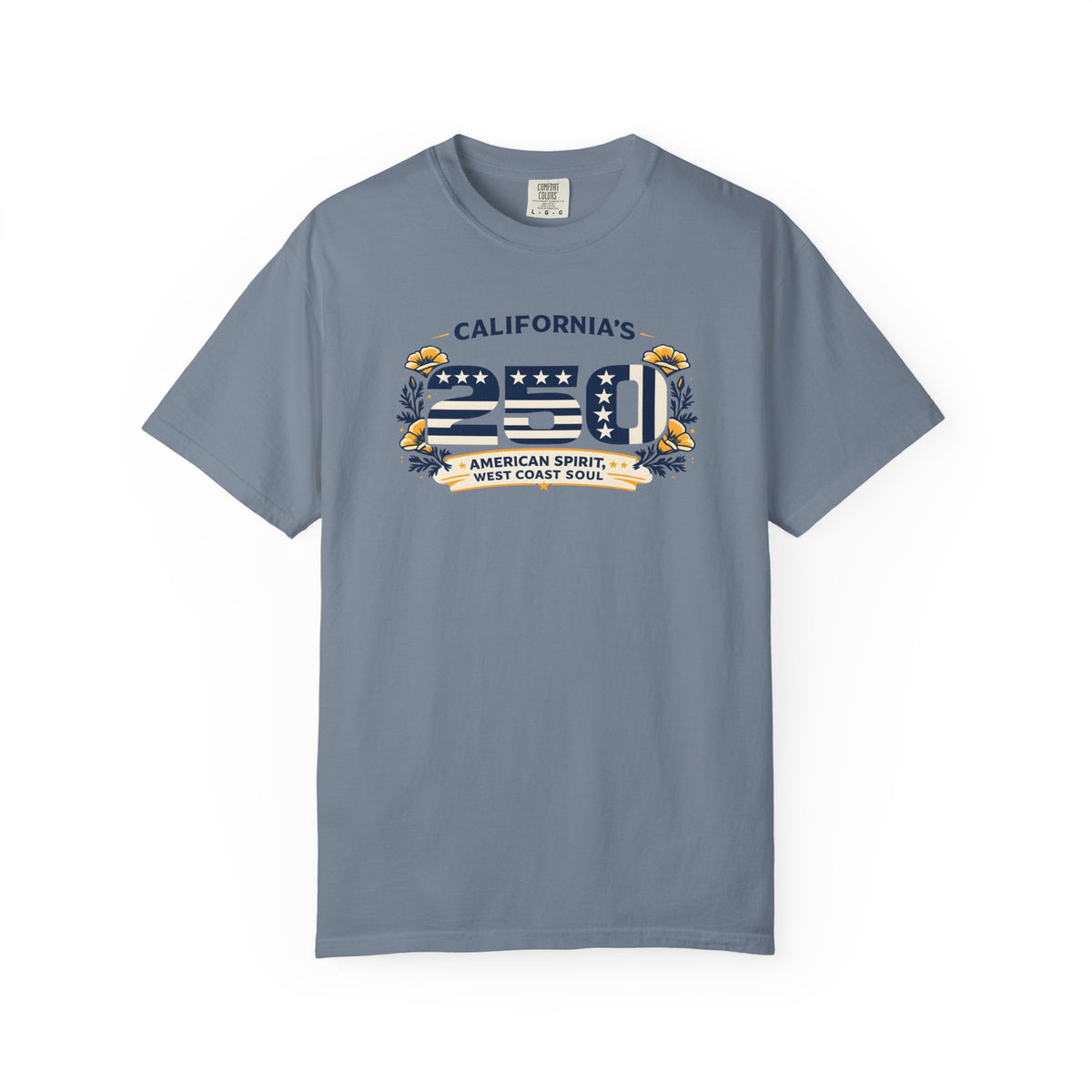 California 250 Retro Flag Graphic T-Shirt | West Coast Spirit