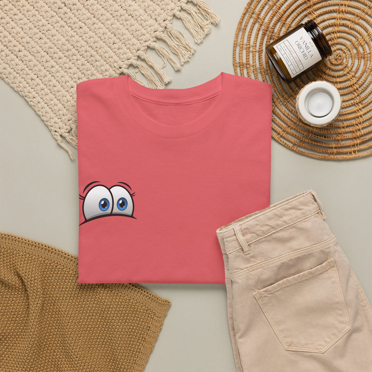 Peeking Eyes Cartoon T-Shirt
