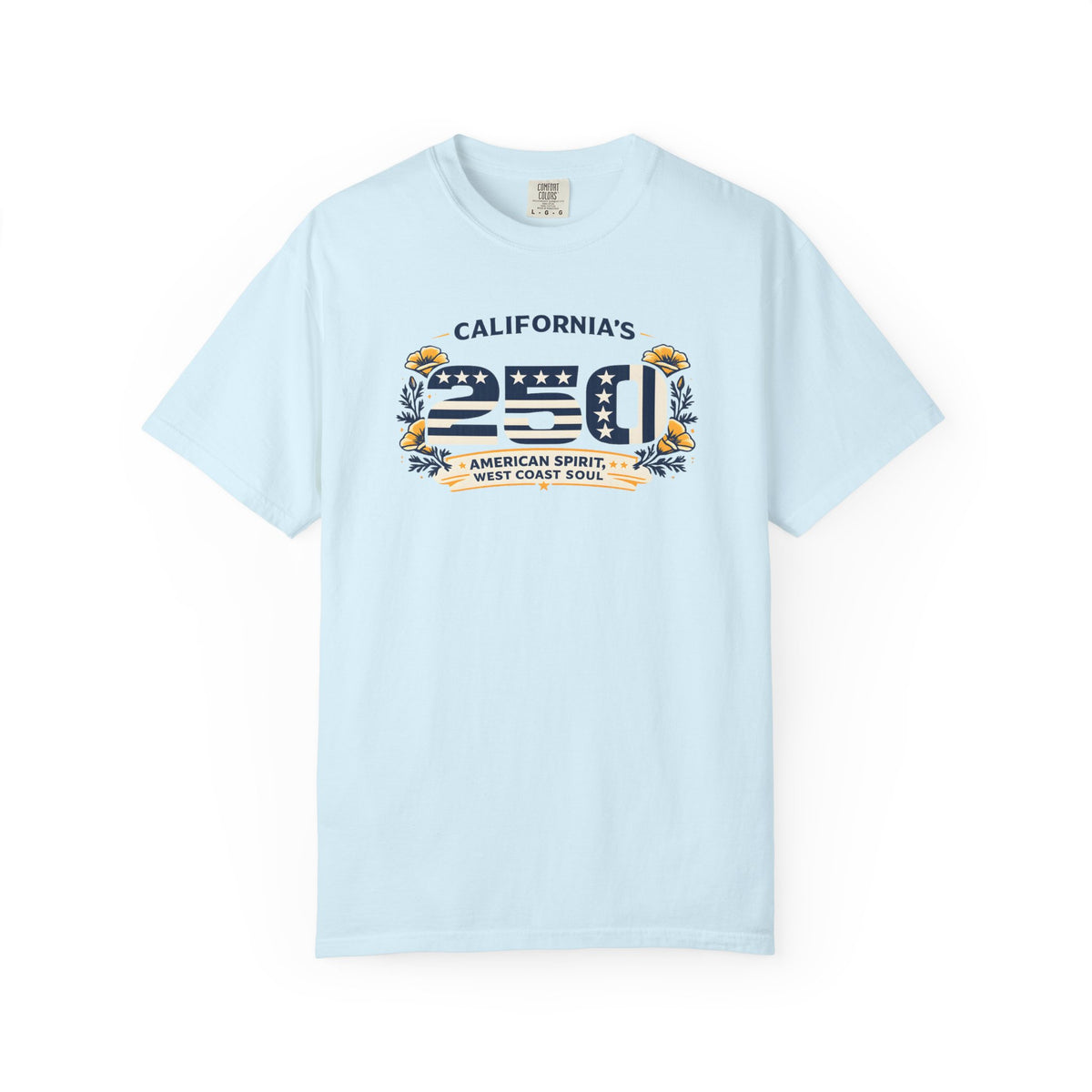 California 250 Retro Flag Graphic T-Shirt | West Coast Spirit