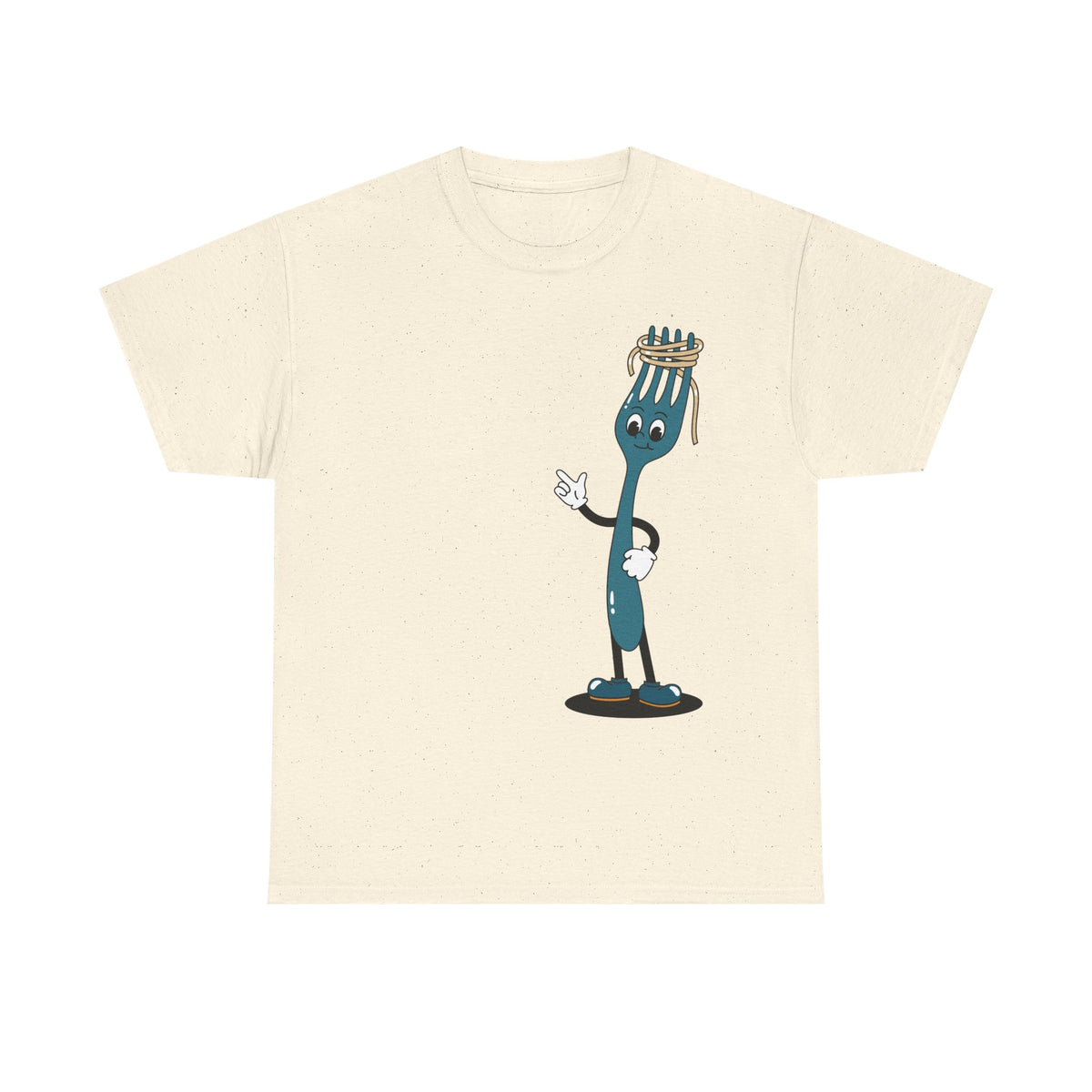 Quirky Fork Cartoon T-Shirt