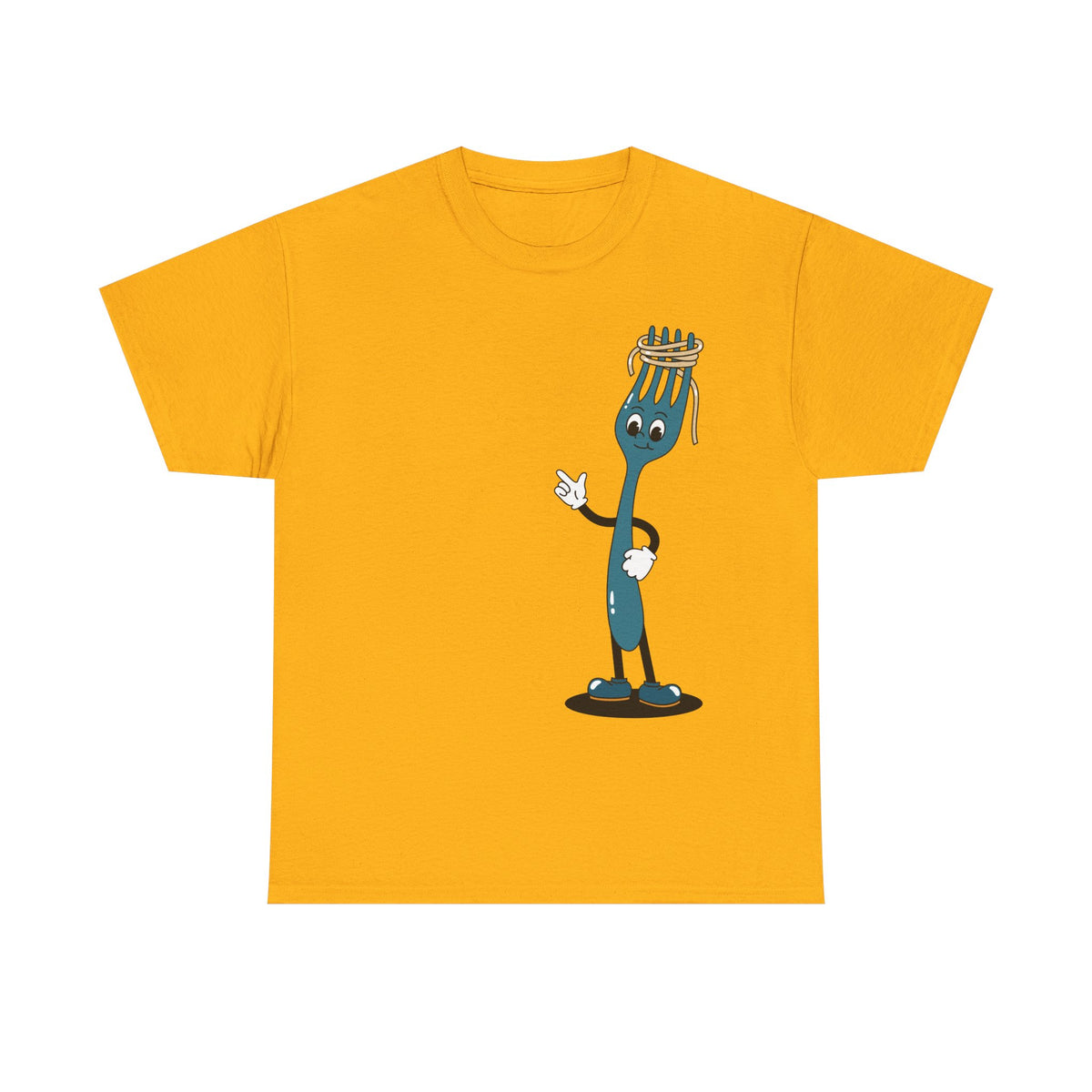 Quirky Fork Cartoon T-Shirt