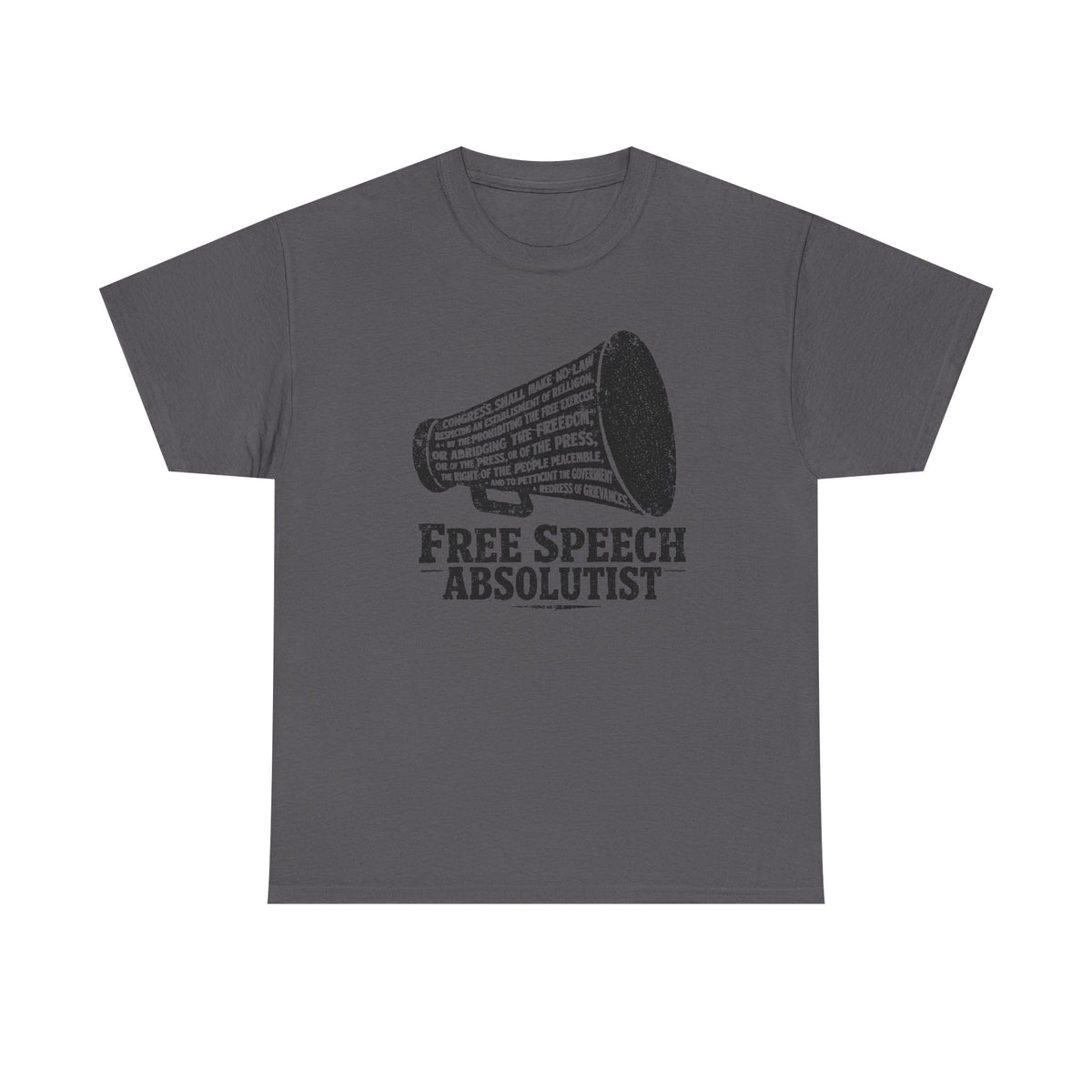 Free Speech Absolutist T-Shirt — Vintage Megaphone Graphic Tee