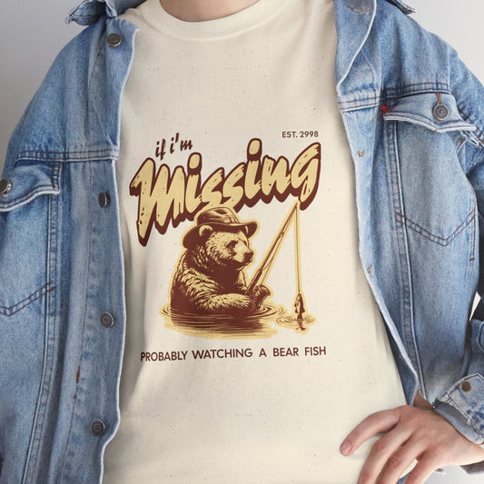 Missing Bear Fishing T-Shirt