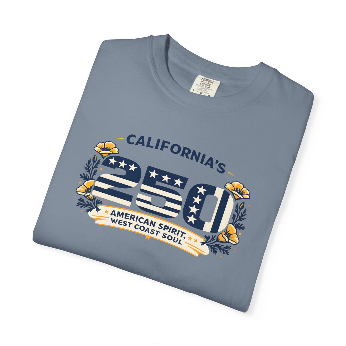 California 250 Retro Flag Graphic T-Shirt | West Coast Spirit
