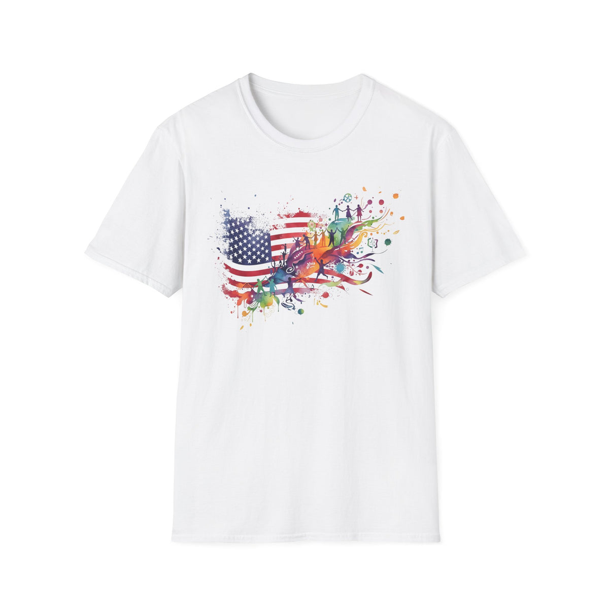 American Flag Watercolor T-Shirt | USA 250