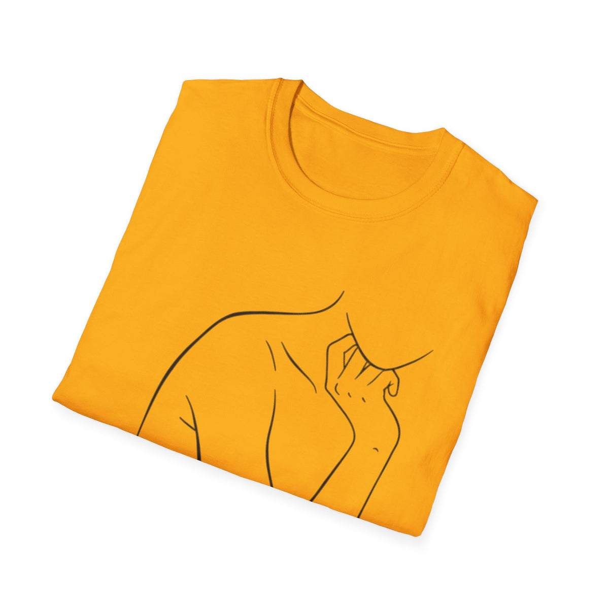 Minimal Line Art Female Silhouette T-Shirt