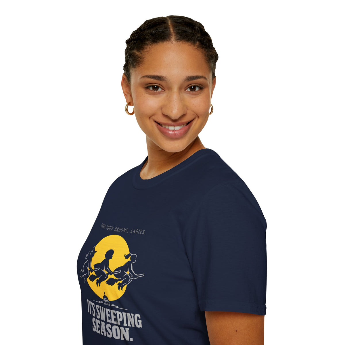 Grab Your Brooms, Ladies- Halloween Femme Tee