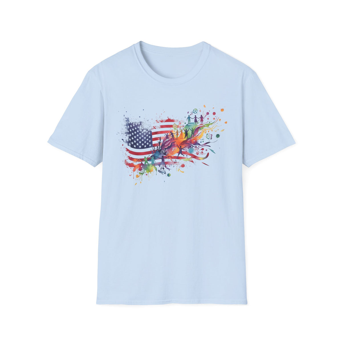 American Flag Watercolor T-Shirt | USA 250