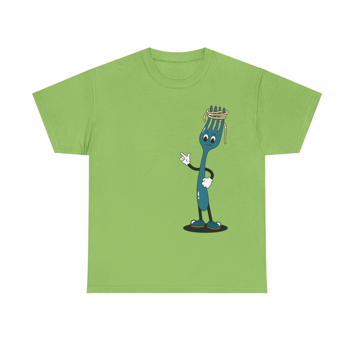 Quirky Fork Cartoon T-Shirt