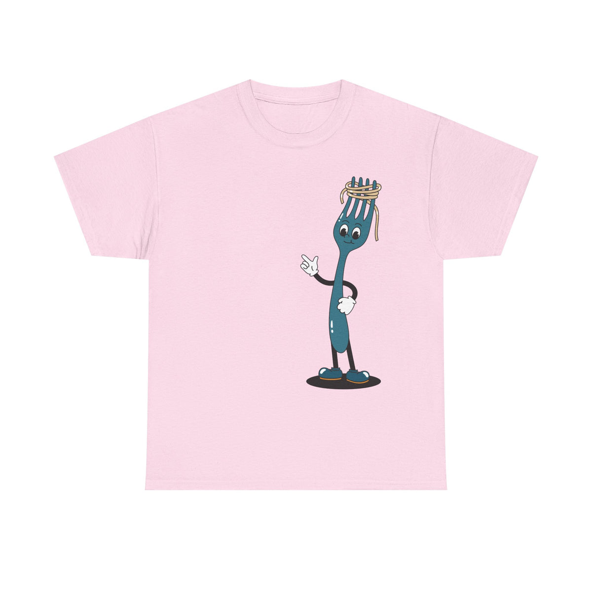 Quirky Fork Cartoon T-Shirt